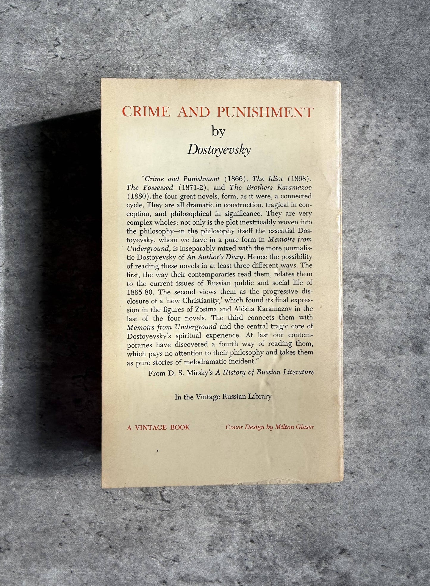 Crime and Punishment by Fyodor Dostoyevsky. Shop for new and used books with The Stone Circle, the only online bookstore near you in Nevada City, California.