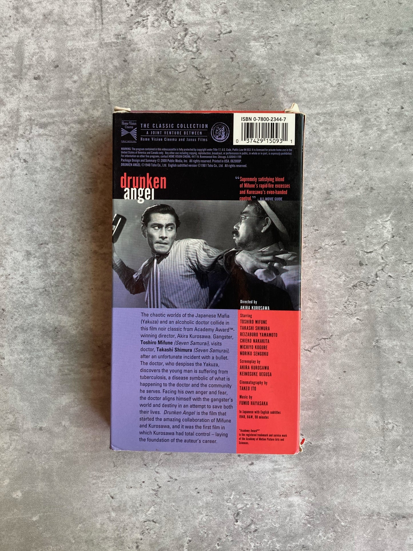 Front cover of Drunken Angel movie by Akira Kurosawa. Shop for film and VHS with The Stone Circle, the only online bookstore near you.