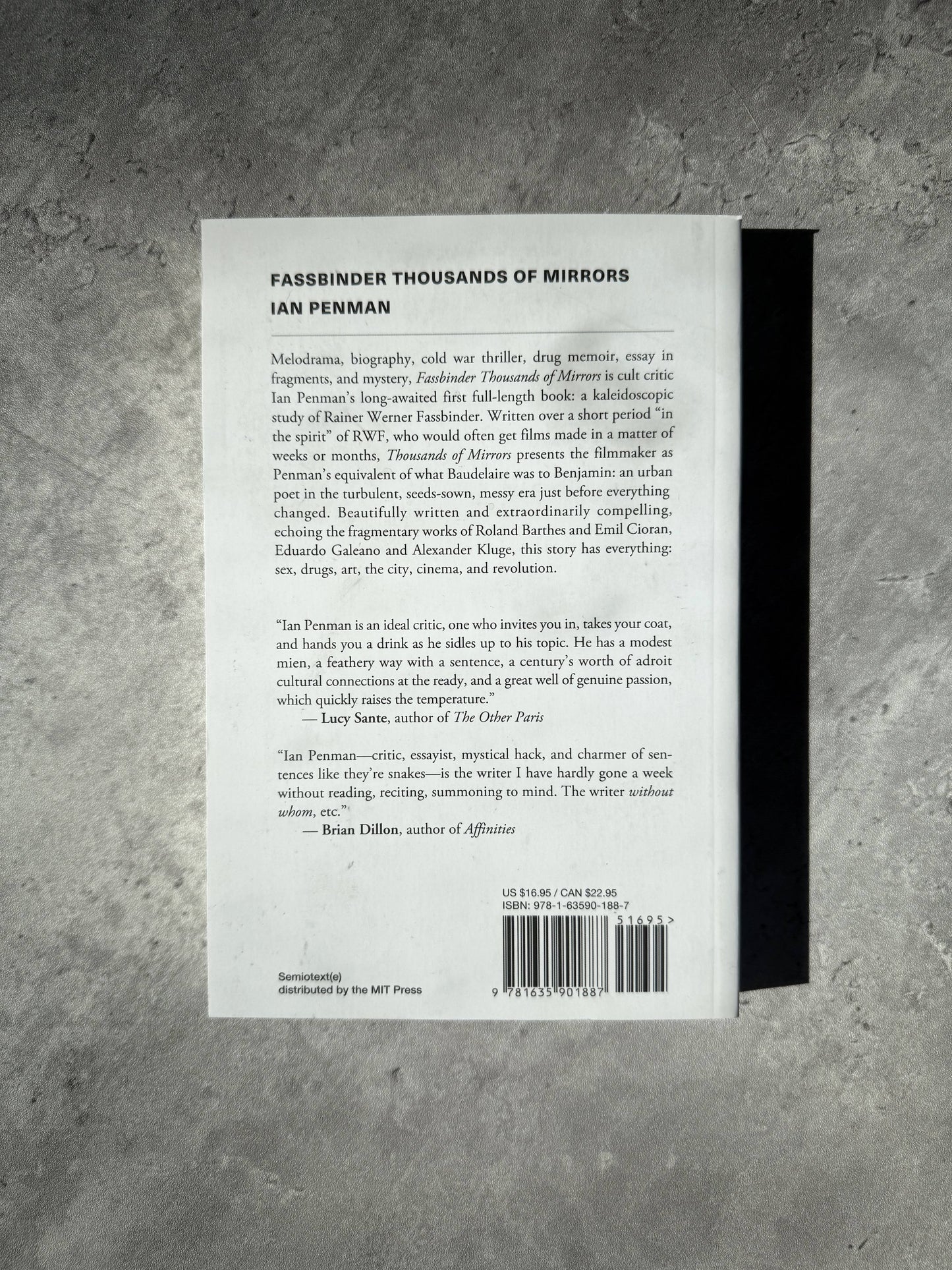 Fassbinder: Thousands of Mirrors by Ian Penman. Shop for new and used books with The Stone Circle, the only online bookstore near you in Nevada City, California.
