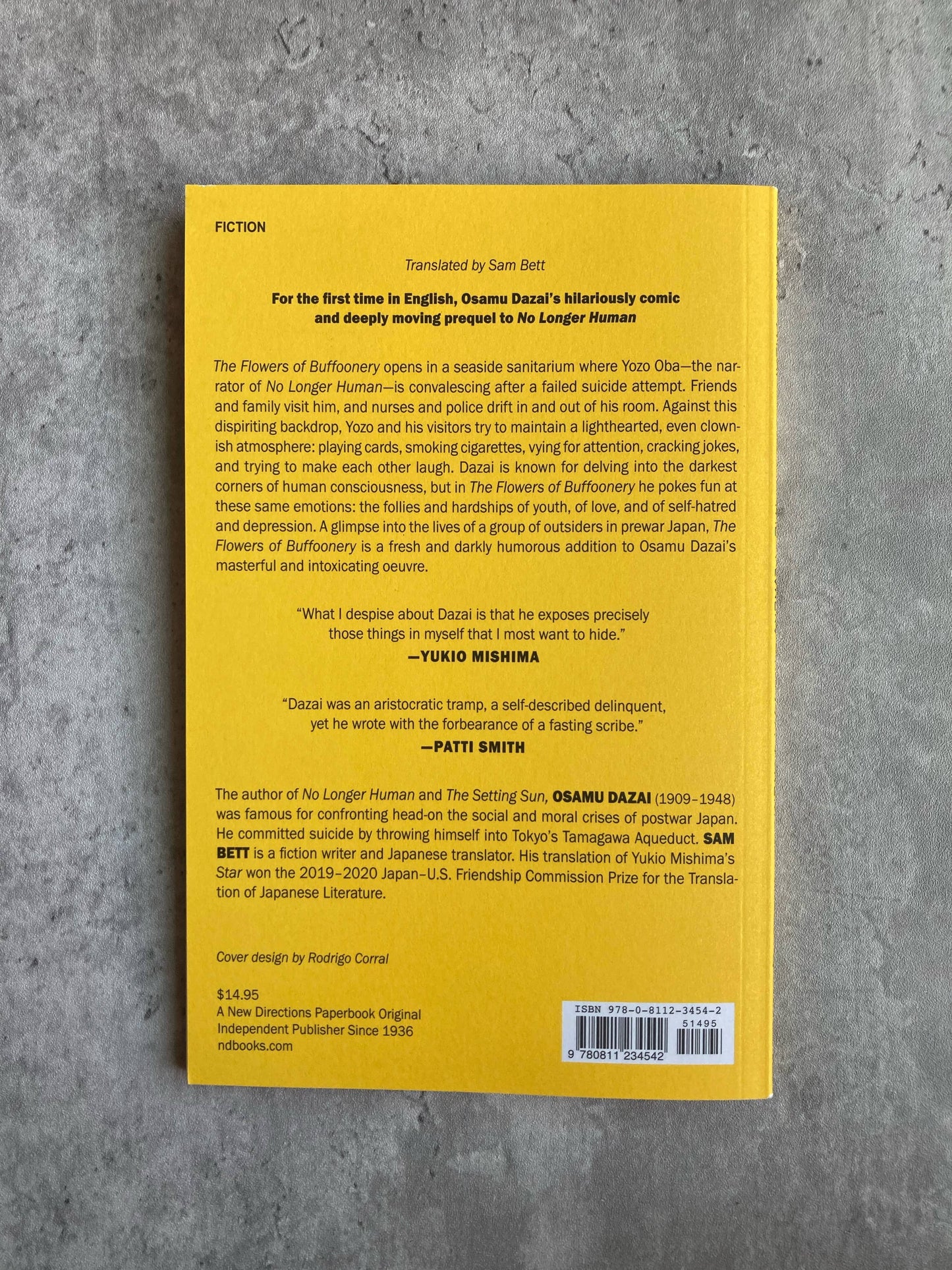 Back cover of Osamu Dazai's Flowers of Buffoonery. Shop for books with The Stone Circle, the only online bookstore near you.