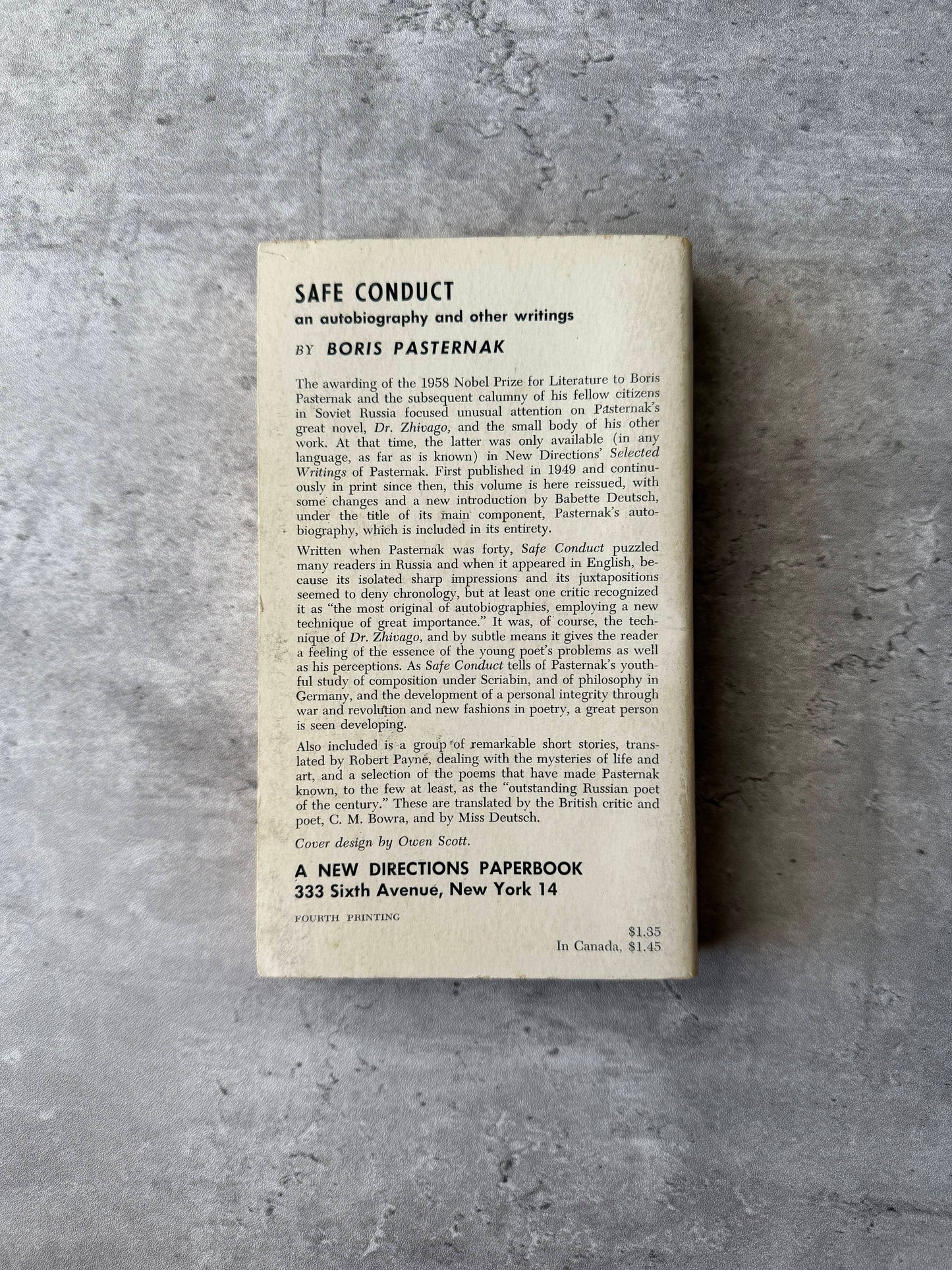 Safe Conduct: An Autobiography & Other Writings by Boris Pasternak. Shop for new and used books with The Stone Circle, the only online bookstore near you in Nevada City, California.