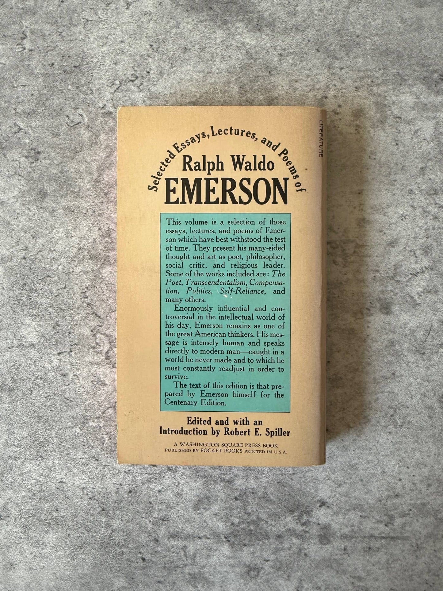 Selected Essays, Lectures, and Poems of Ralph Waldo Emerson. Shop for new and used books with The Stone Circle, the only online bookstore near you in Nevada City, California.