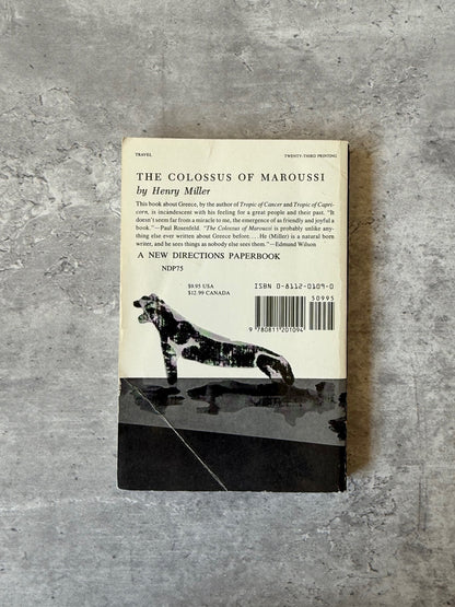 The Colossus of Maroussi by Henry Miller. Shop for new and used books with The Stone Circle, the only online bookstore near you in Nevada City, California.