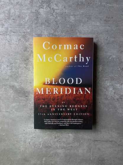 Cover of Cormac McCarthy's Blood Meridian. Shop all new and used books online at The Stone Circle, the only online bookstore in Los Angeles, California. 