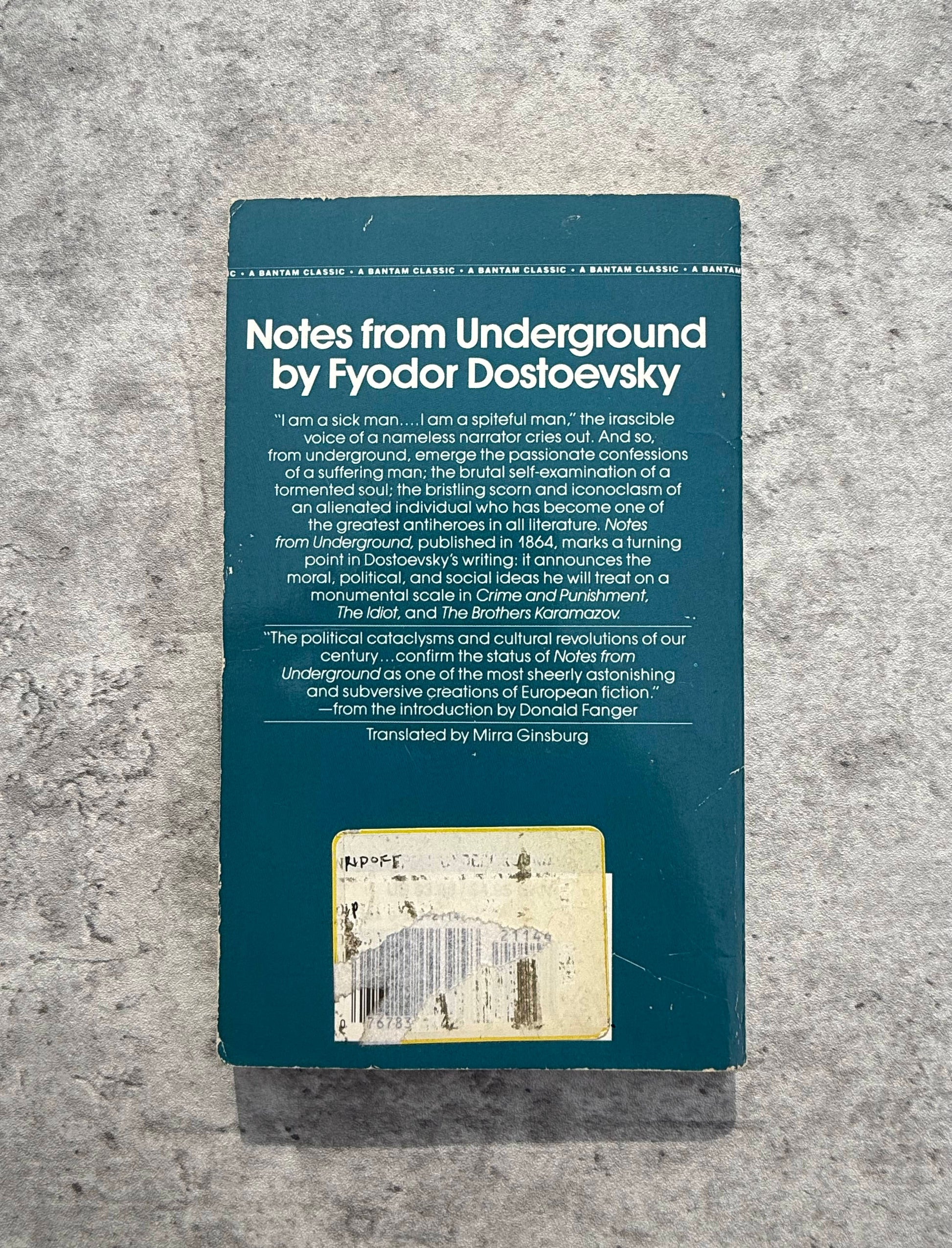 Notes from Underground by Fyodor Dostoevsky. Shop for new and used books with The Stone Circle, the only online bookstore near you in Nevada City, California.