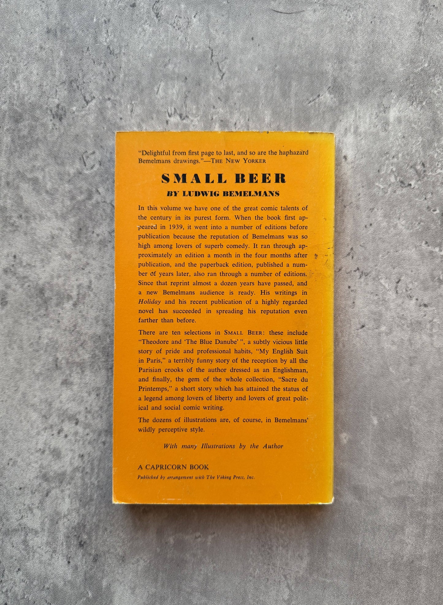 Small Beer by Ludwig Bemelmans. Shop for new and used books with The Stone Circle, the only online bookstore near you in Nevada City, California.