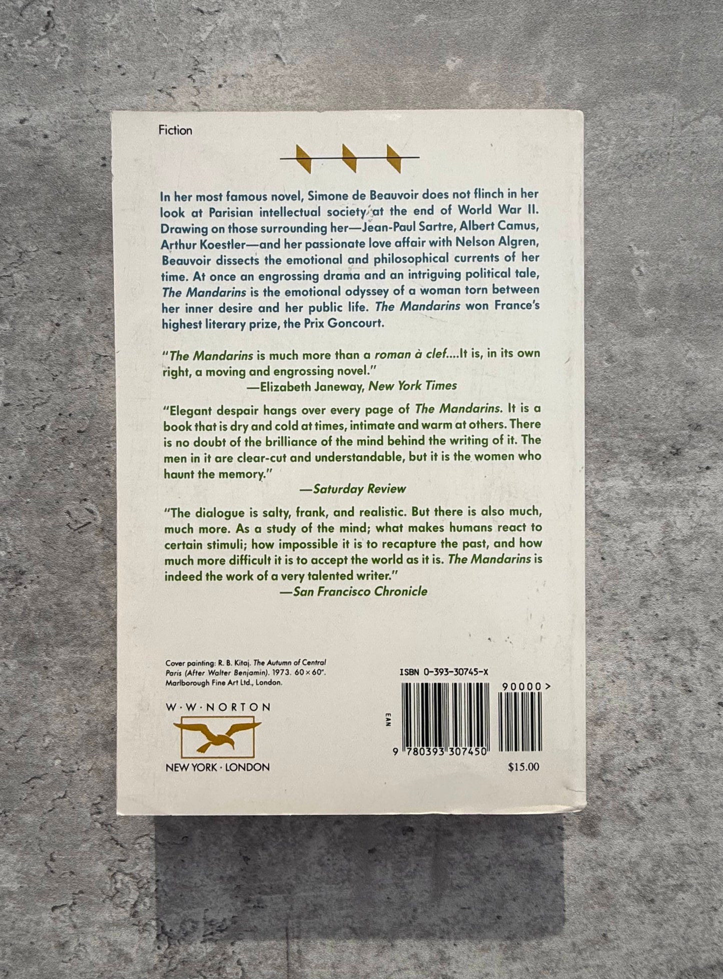 The Mandarins by Simone de Beauvoir