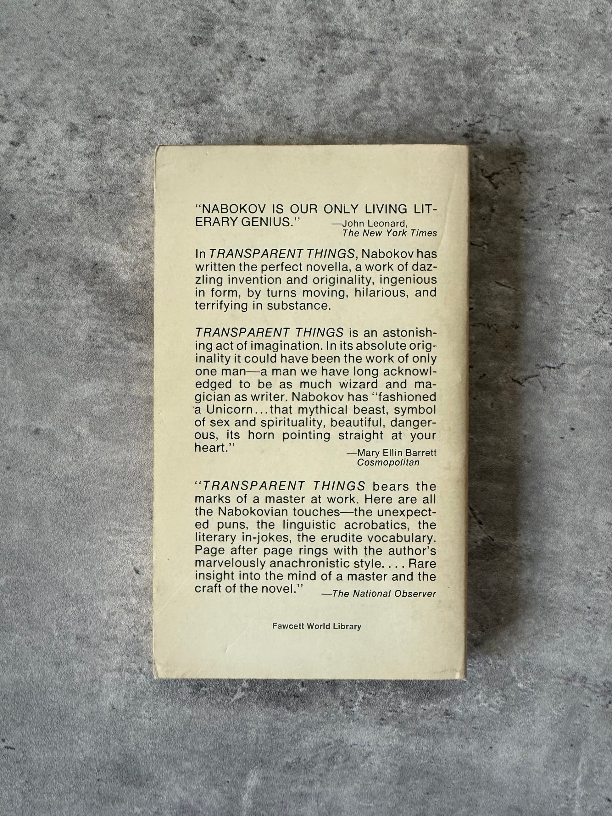 Transparent Things by Vladimir Nabokov. Shop for new and used books with The Stone Circle, the only online bookstore near you in Nevada City, California.
